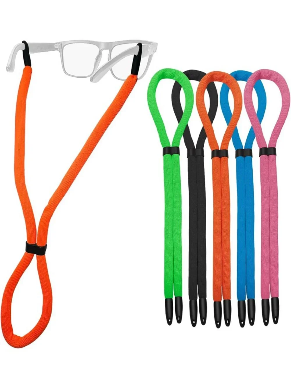 5PCS Floating Sunglasses Strap - Side-Clip Glasses Holder for Water Sports